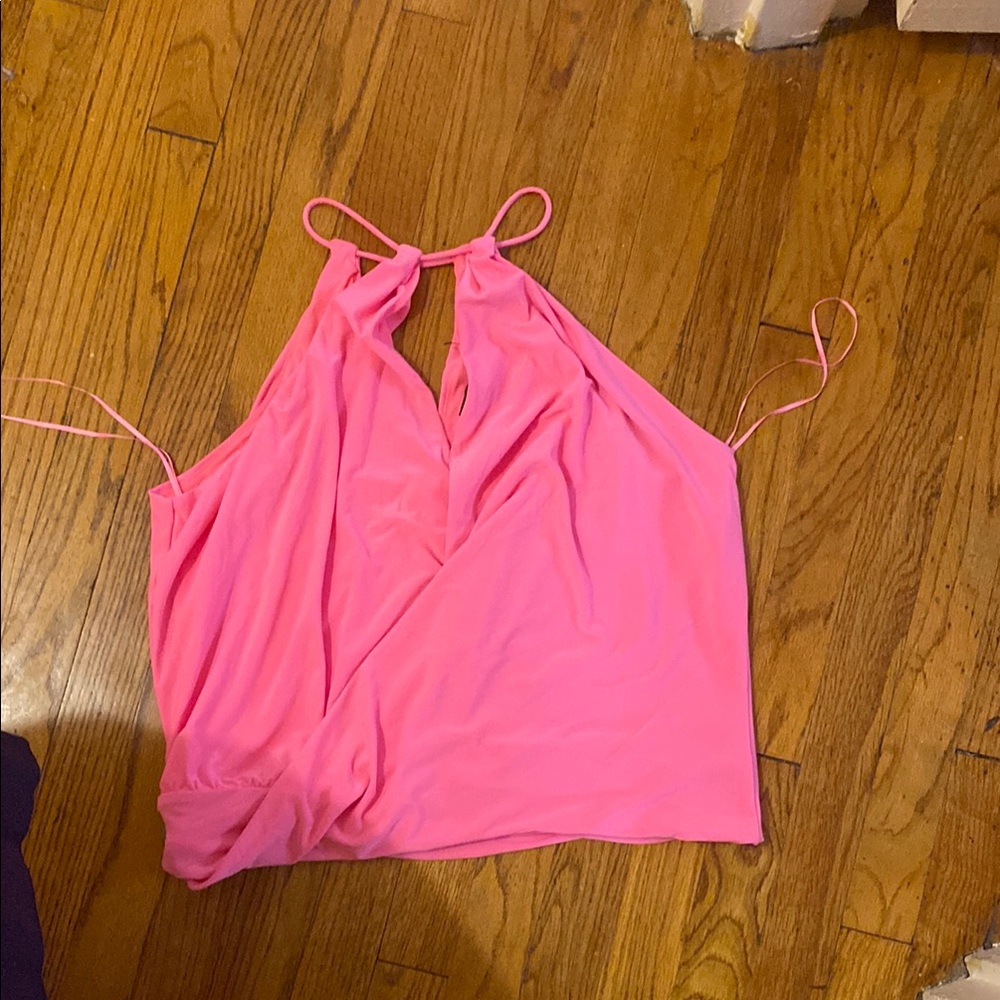 Express Pink Sleeveless Backless Tank Top